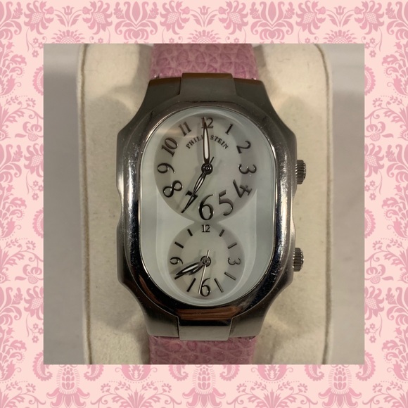 PHILIP STEIN LARGE DUAL FACED WATCH - NEW BATTERIES - Picture 3 of 5